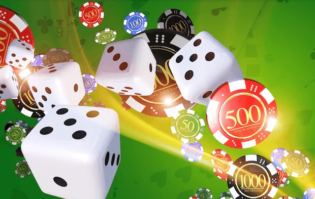 This is a visually designed image showcasing the vibrant and futuristic environment of an E-Games Casino.