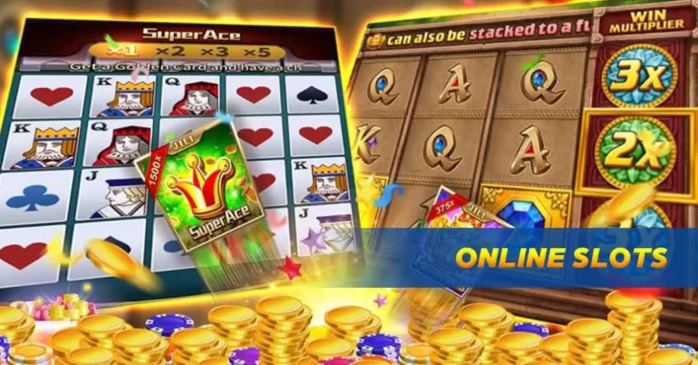 This is the image of Super Ace JILI slot game interface with cascading card symbols and multiplier wins